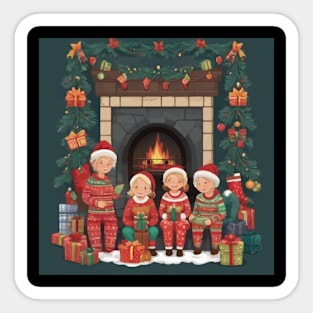 Family Christmas Sticker